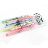7支/盒色斜头荧光笔套装 7色涂鸦记号笔 重点标记彩色笔新品特价