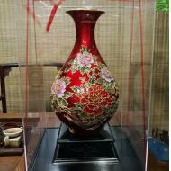 【国色天香】景德镇精品瓷器与漆线雕的完美结合！高55厘米