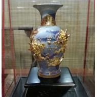 【龙凤呈祥】景德镇精品瓷器与漆线雕的完美结合！工艺品 高35厘米